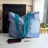 Large Denim Tote Bag. Recycled Denim Jeans Holdall. perfectly imperfect