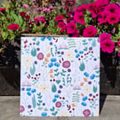 Greetings card - blank inside for any occasion - 'Pleflora'