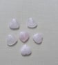 6 Rose Quartz Solid Gemstone Polished Hearts - 20mm - Chakra - Crafting - Image 3