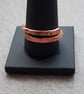 Copper Handmade Cross Over Ring Ring - Image 3