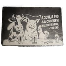 Laser engraved BBQ, kitchen slate mat