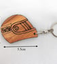 Personalised Helmet Keychain - Wood Keyring with Gift Bag - Image 3