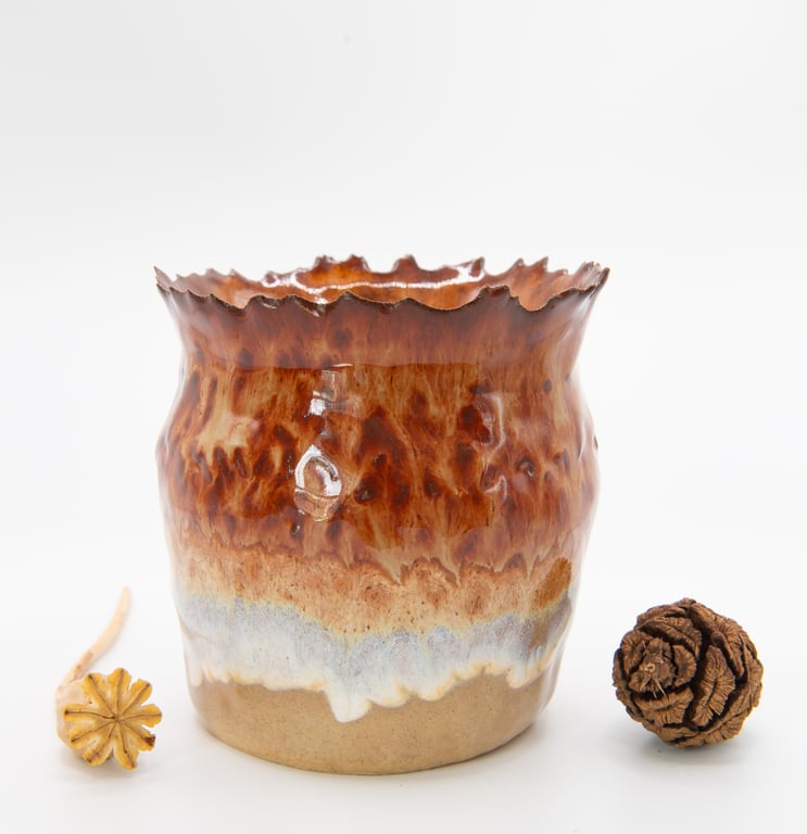 Rustic Hand-coiled Planter