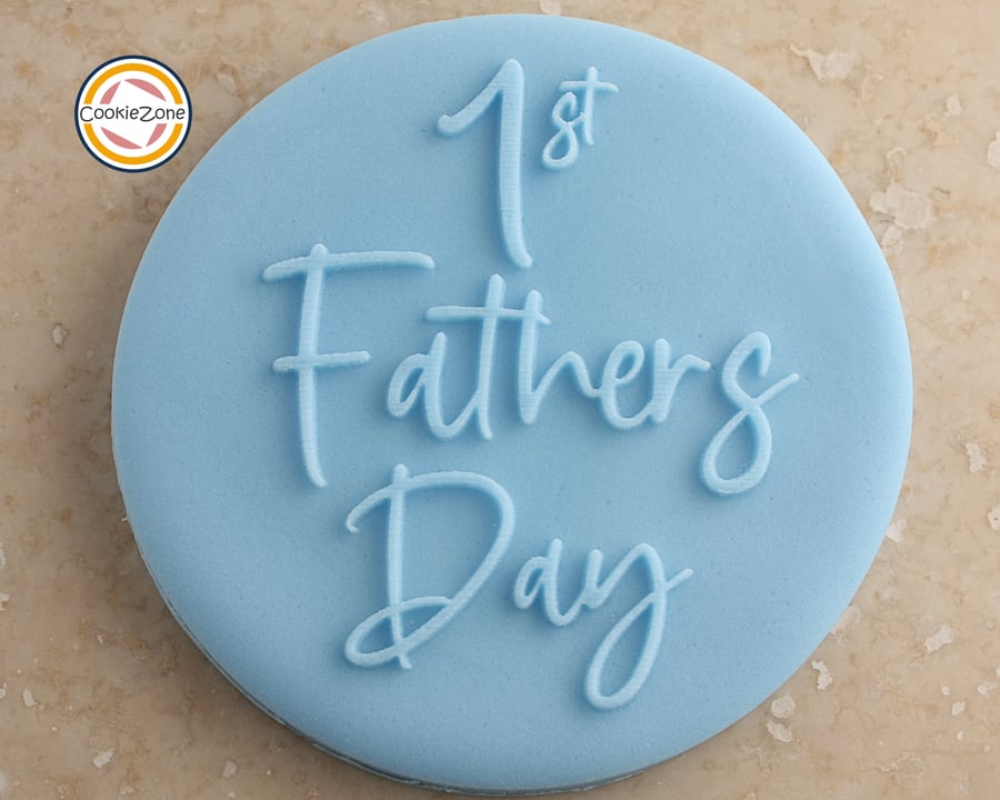 1st Fathers Day Debossing Fondant Stamp