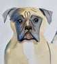 Boxer dog original painting 