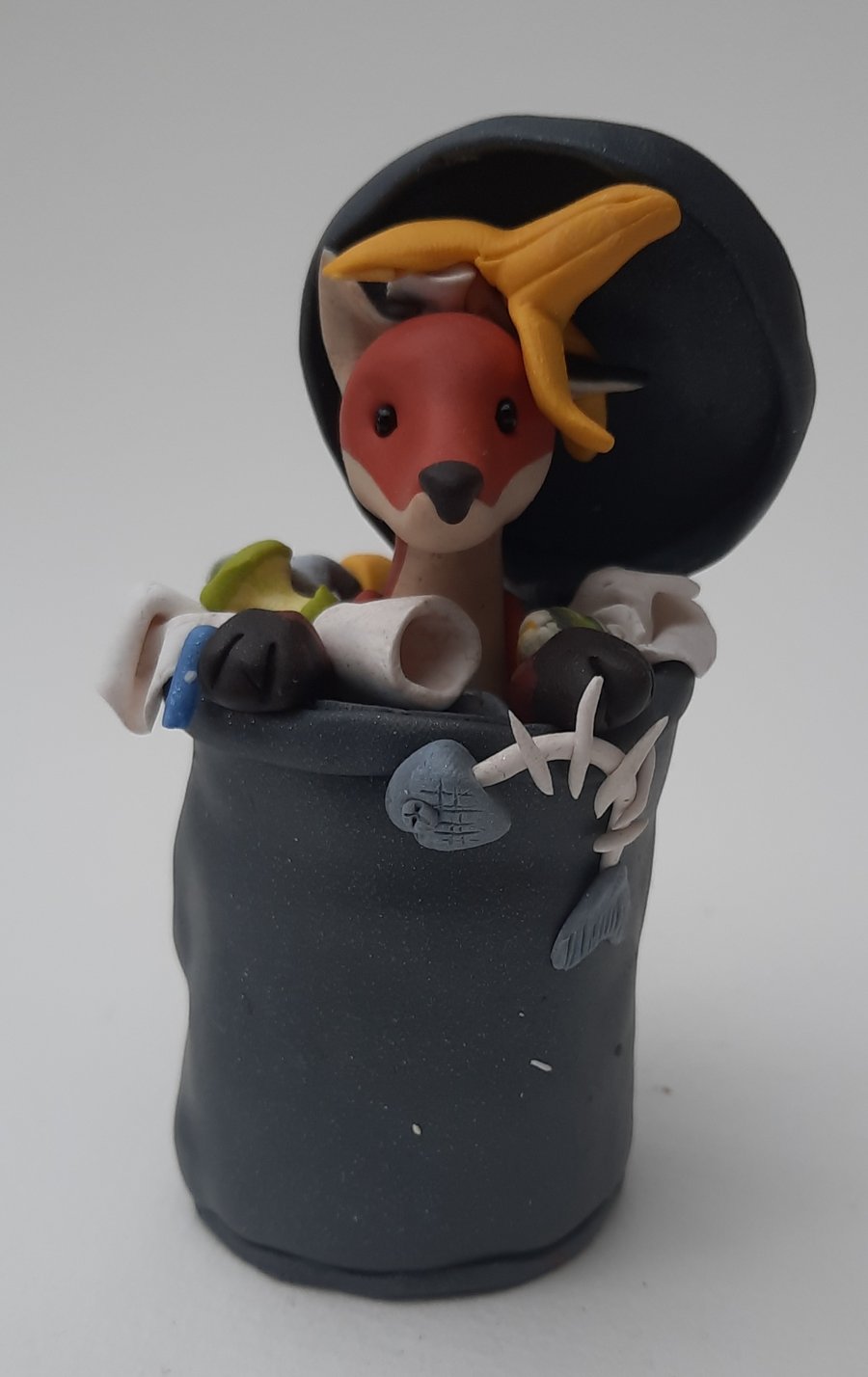 Handmade Polymer clay Fox: AKA Freddie 
