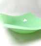 Mint Green Streaky Fused Glass Bowl - Image 3