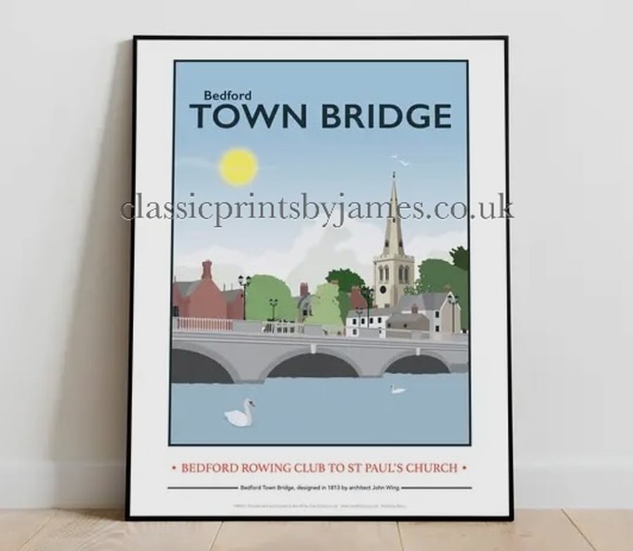 Bedford Town Bridge Poster