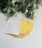 Reusable Bamboo Towelling Face Pads Pack of 7 - Yellow Polka Dot - Image 3