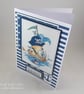 Handmade child's birthday card - pirate lion - Image 5