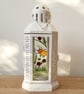 Fused Glass Bug Lantern - Orange & Red - Image 4