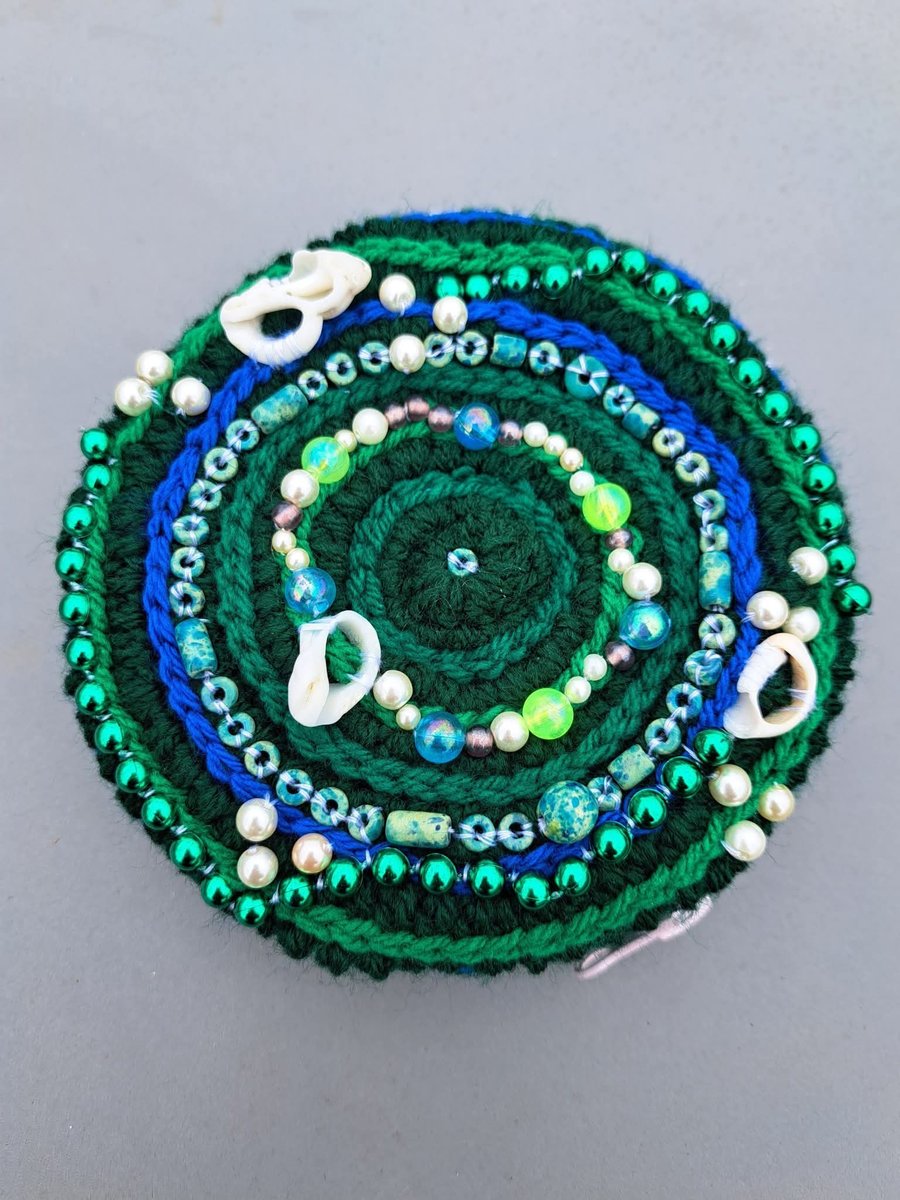 Ocean and mermaid inspired Crochet purse 