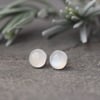 Moonstone Stud Earrings - Sterling Silver Studs