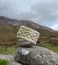 Hand knitted, lined headband featuring Celtic knot pattern SUMMER SEA - Image 6