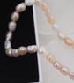 Freshwater Seed Pearl Necklace - stretch - June Birthday - Image 2