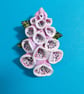 Pink FOXGLOVE BROOCH DIGITALIS Fairy Bell Wedding Lapel Pin HANDMADE HANDPAINTED - Image 5