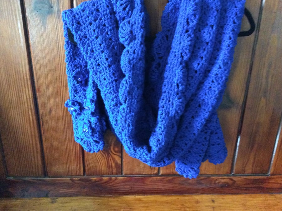 Royal blue shawl