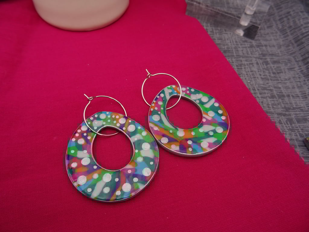 Colour burst boho dangle earrings.