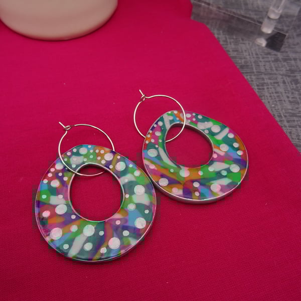 Unique handmade boho dangle earrings.