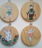 Gardening Bunny Hanging Decoration Hand Painted Gardener Rabbit - Image 5