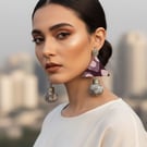 Triangular droplet earrings