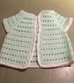 Crochet Baby Cardigan and Booties Set.    Tiny Baby-newborn  - Image 2