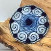 Embroidered needle felted Celtic spiral brooch. 
