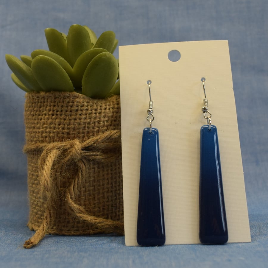 Long Gradient Rectangle Earrings