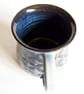 Blue Patterned Mug - Hand Thrown Stoneware Ceramic Mug - Image 5