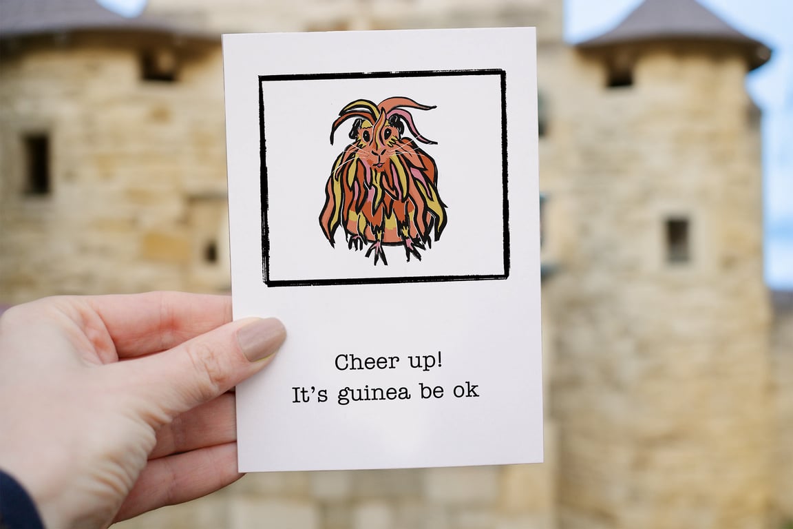 Cheer up! Guinea Pig card blank