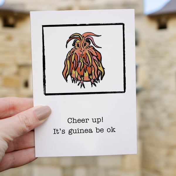 Cheer up! Guinea Pig card blank