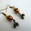 SALE acorn earrings