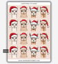Funny Christmas Sticker Sheet - Festive Xmas Llama - Image 1