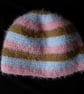 Fluffy Crochet Striped Hat