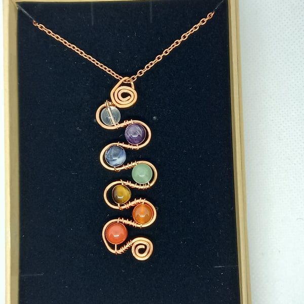 Copper chakra pendant