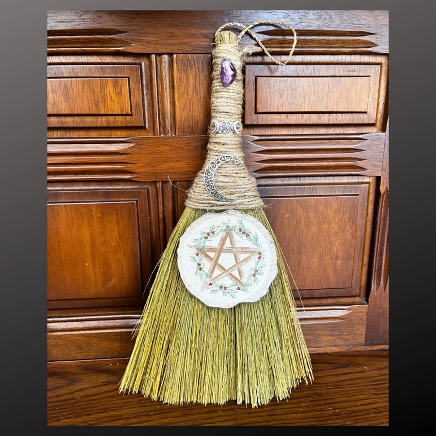 Handmade Altar Besom Broom Wiccan Pagan Witch Witchy Spell Ritual Handfasting 