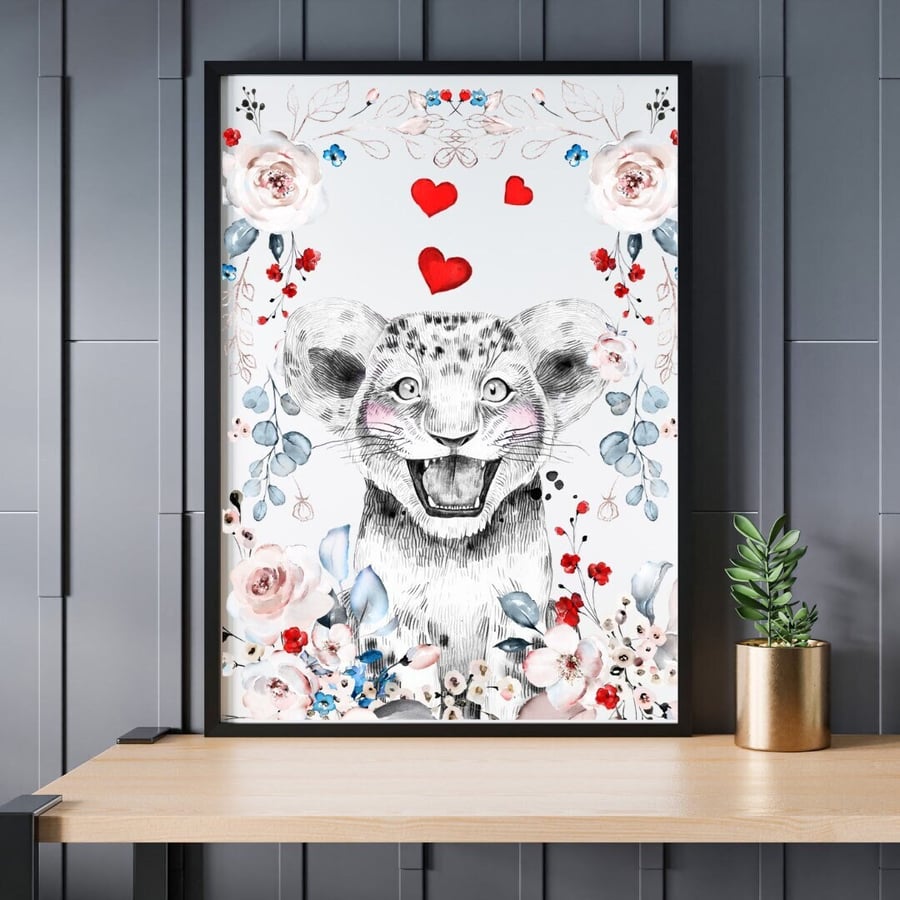 Floral Tiger Print