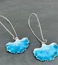 Gingko Leaf Earrings, enamel earrings, Gingko earrings, gift for her, enamel,  - Image 3
