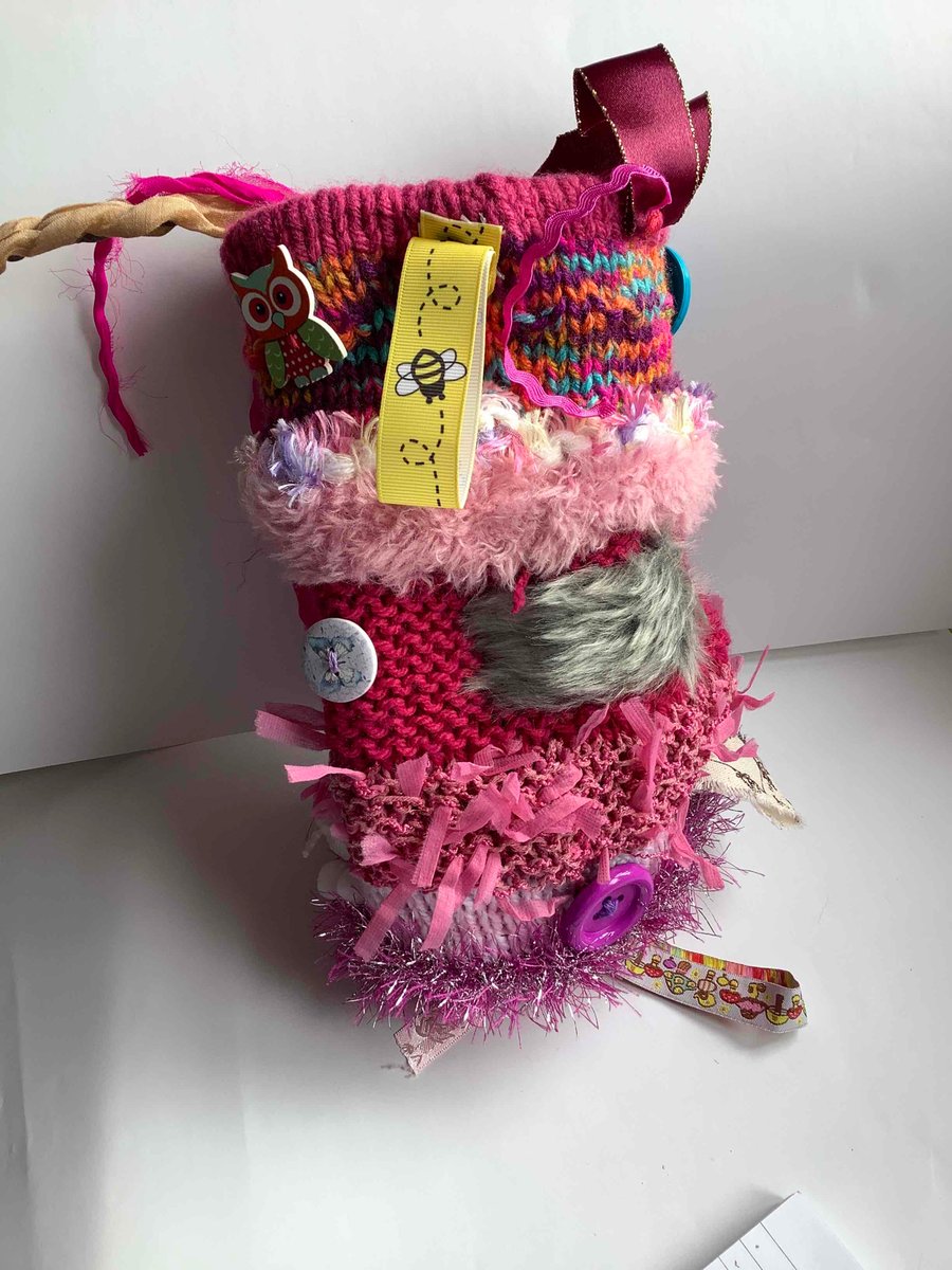 Hand knitted Twiddle muff