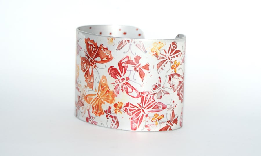 Flutter cuff - red & orange
