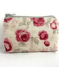 Coin Purse, Small Purse with Small Pink Roses Pattern - Image 4