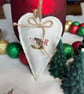 Beautiful linen hedgehog embroidered lavender bag - Image 1