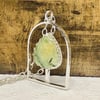 Handmade Silver Prehnite Tree Pendant