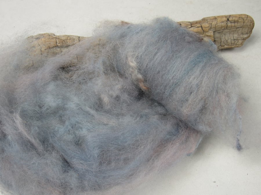 10g Naturally Dyed Indigo Violet BFL Shetland Felting Wool