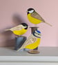 Standing Wooden Great Tit Bird Decoration - Image 5