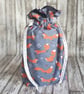 Christmas Fox Reusable Gift Bag - Drawstring Gift And Storage Bag - Image 3