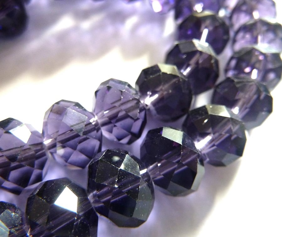 purple crystal rondelles