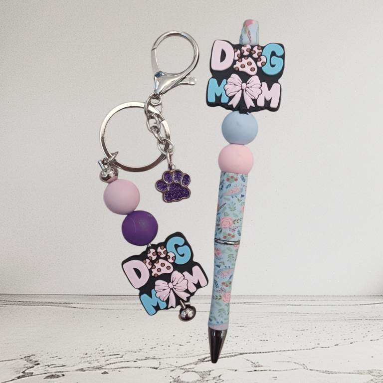 Dog mum pens and keyring set