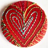 Buttons 1 inch button Hand Dyed Silks and Cottons Free Machine Embroidery Button