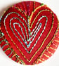 Buttons 1 inch button Hand Dyed Silks and Cottons Free Machine Embroidery Button